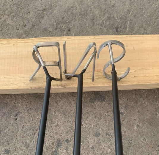 Single Branding Irons – Mirror Letters